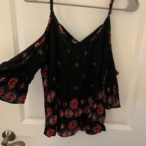 Black and red blouse